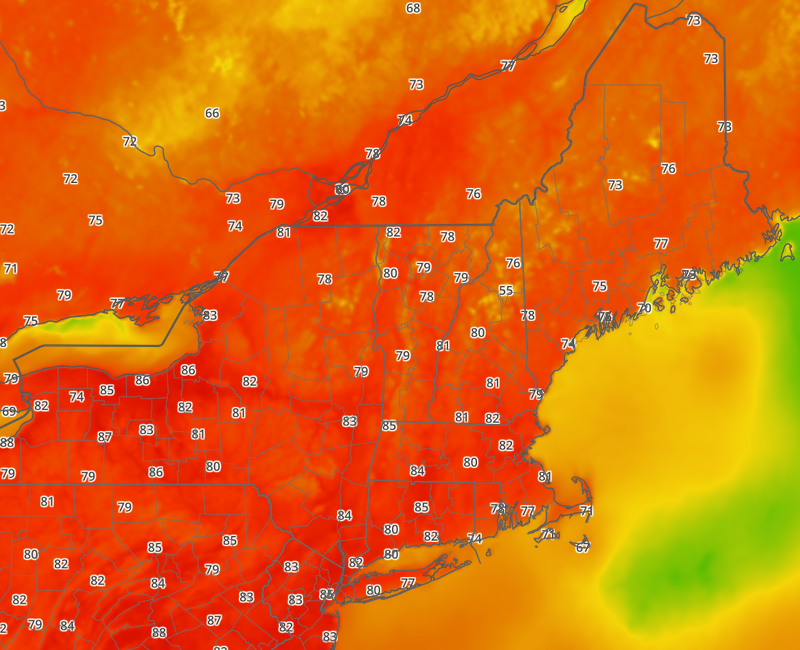 U.S. Northeast Temperatures